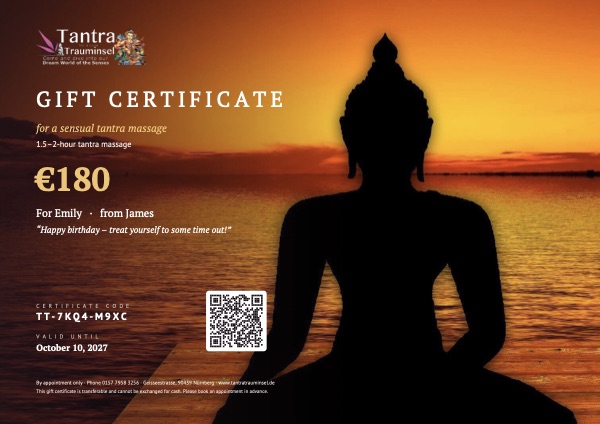 Gift certificate design “Sunset” – preview