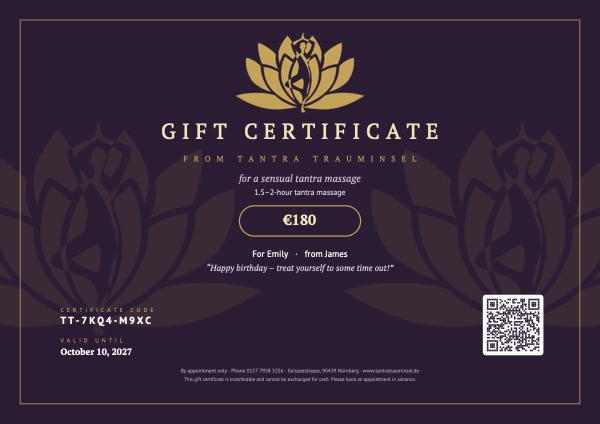 Gift certificate design “Golden lotus” – preview