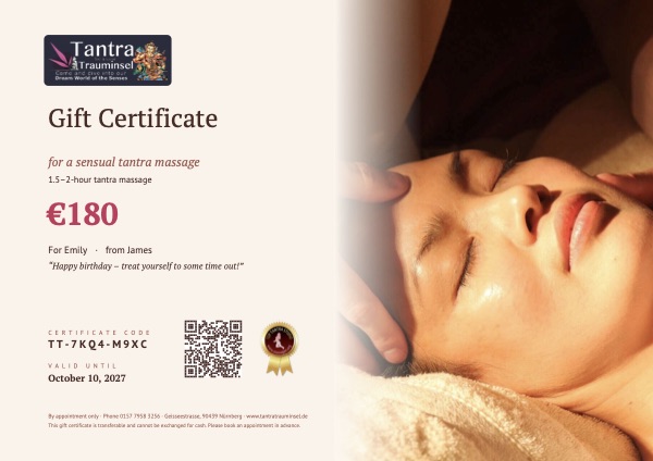 Gift certificate design “Massage” – preview